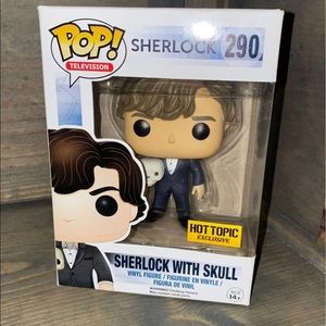 Funko pop Sherlock with skull #290.